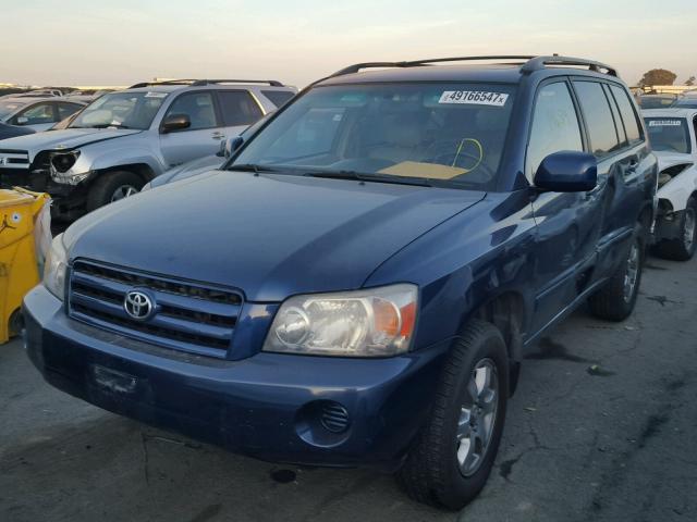 JTEEP21A760142743 - 2006 TOYOTA HIGHLANDER BLUE photo 2