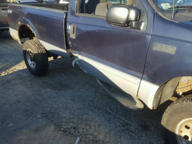 1FTSF31S92EC30165 - 2002 FORD F350 SRW S BLUE photo 9