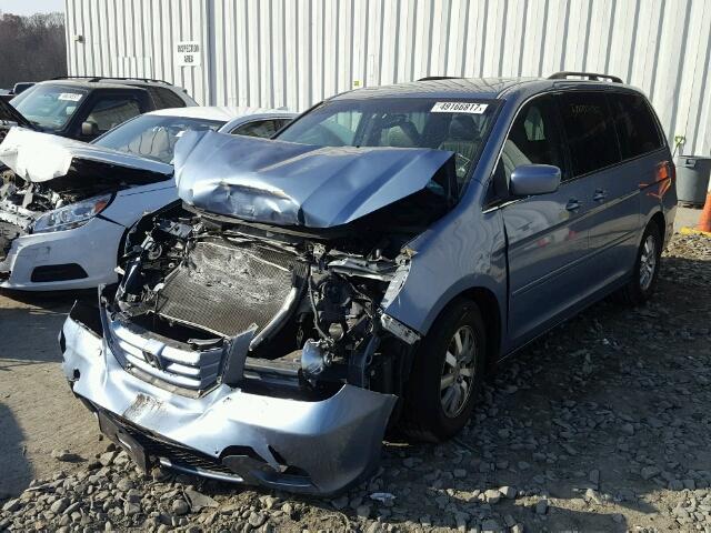 5FNRL38638B013914 - 2008 HONDA ODYSSEY EX BLUE photo 2