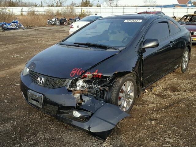 2HGFG12899H527754 - 2009 HONDA CIVIC EX BLACK photo 2