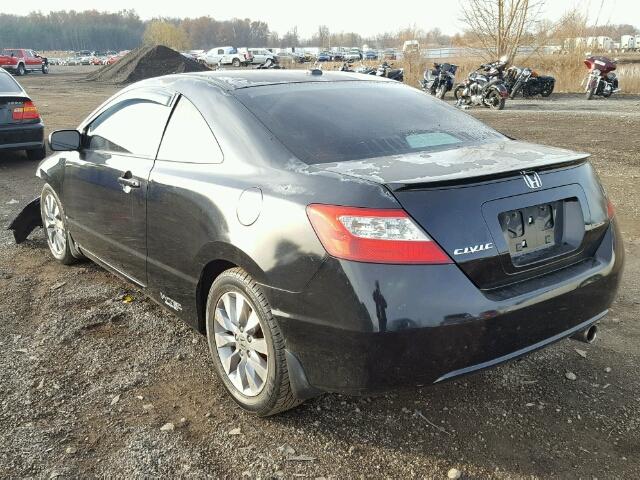 2HGFG12899H527754 - 2009 HONDA CIVIC EX BLACK photo 3