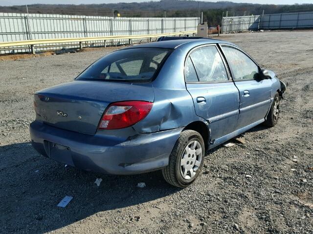 KNADC123226162005 - 2002 KIA RIO BLUE photo 4