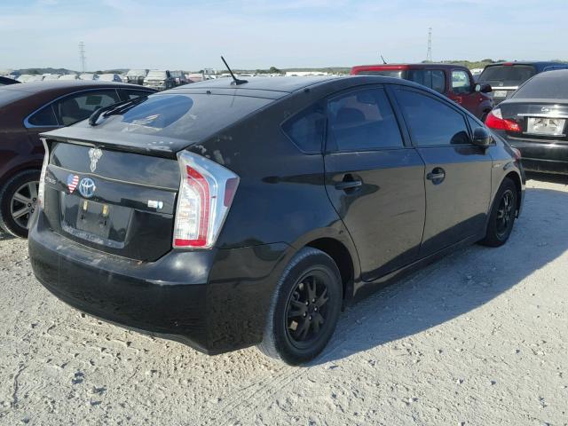 JTDKN3DU2C5437157 - 2012 TOYOTA PRIUS BLACK photo 4