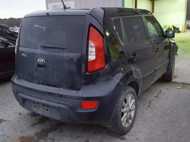 KNDJT2A55D7628554 - 2013 KIA SOUL BLACK photo 4