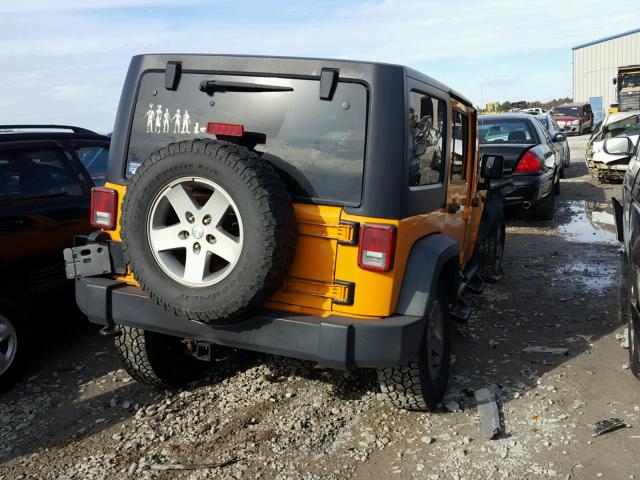 1C4HJWFG9CL120583 - 2012 JEEP WRANGLER U YELLOW photo 4