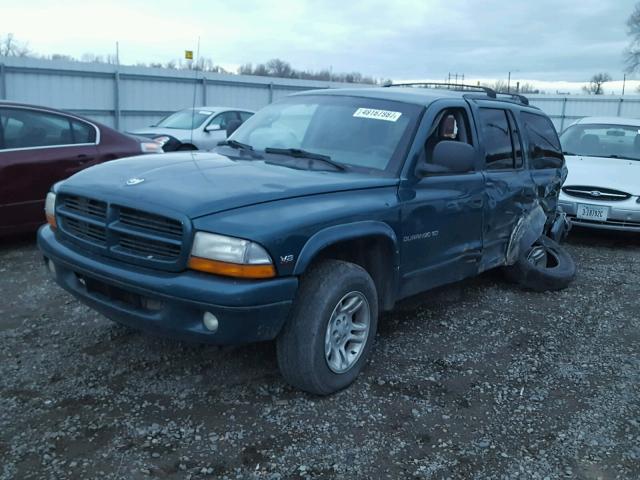 1B4HS28N4YF268970 - 2000 DODGE DURANGO BLUE photo 2