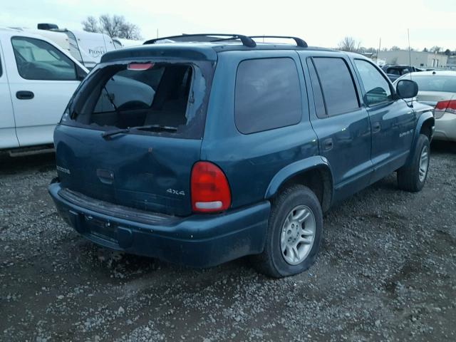 1B4HS28N4YF268970 - 2000 DODGE DURANGO BLUE photo 4