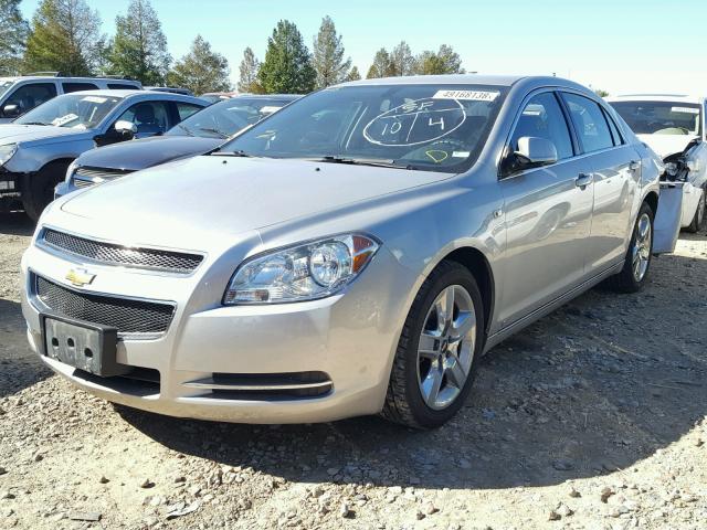 1G1ZH57B08F240719 - 2008 CHEVROLET MALIBU 1LT SILVER photo 2