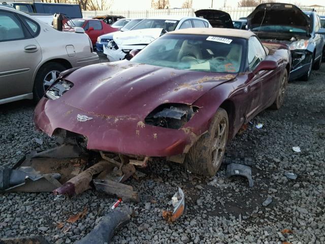 1G1YY32G835119910 - 2003 CHEVROLET CORVETTE MAROON photo 2