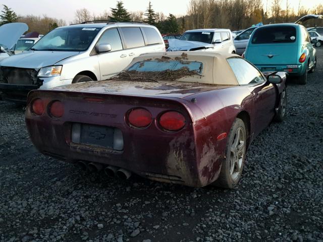 1G1YY32G835119910 - 2003 CHEVROLET CORVETTE MAROON photo 4