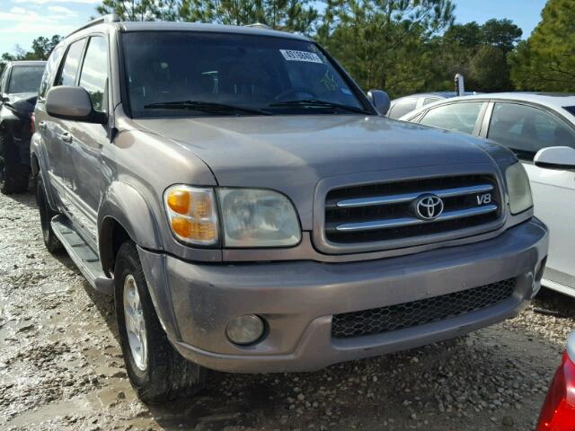 5TDZT38A42S121935 - 2002 TOYOTA SEQUOIA LI GOLD photo 1