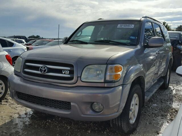 5TDZT38A42S121935 - 2002 TOYOTA SEQUOIA LI GOLD photo 2