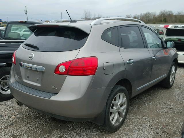 JN8AS5MT7BW154970 - 2011 NISSAN ROGUE S GRAY photo 4