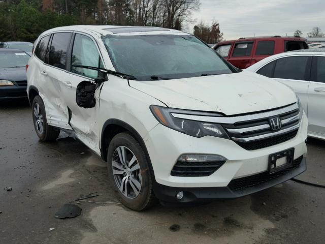 5FNYF5H69GB022615 - 2016 HONDA PILOT EXL WHITE photo 1