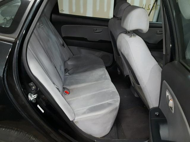 KMHDU46D28U499620 - 2008 HYUNDAI ELANTRA GL BLACK photo 6