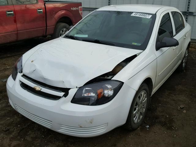 1G1AB5F59A7126485 - 2010 CHEVROLET COBALT LS WHITE photo 2