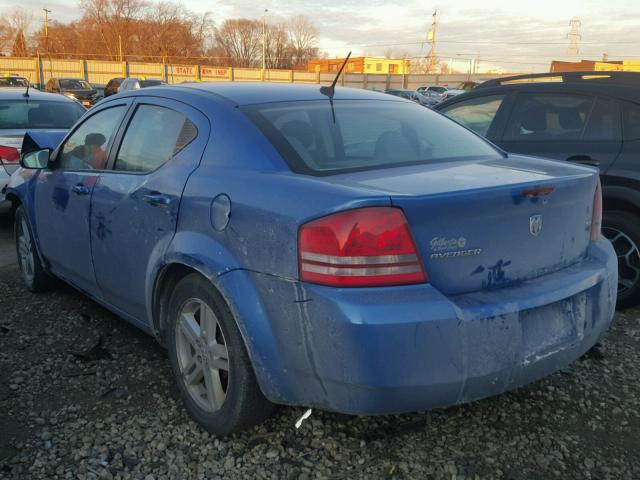 1B3LC56K98N104173 - 2008 DODGE AVENGER SX BLUE photo 3