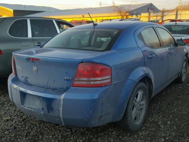 1B3LC56K98N104173 - 2008 DODGE AVENGER SX BLUE photo 4