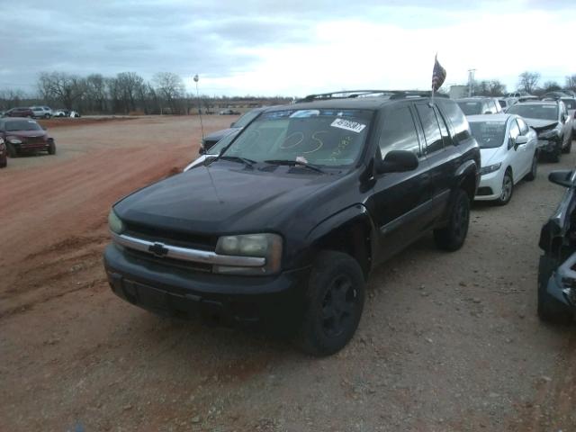 1GNDS13S542347582 - 2004 CHEVROLET TRAILBLAZE BLACK photo 2