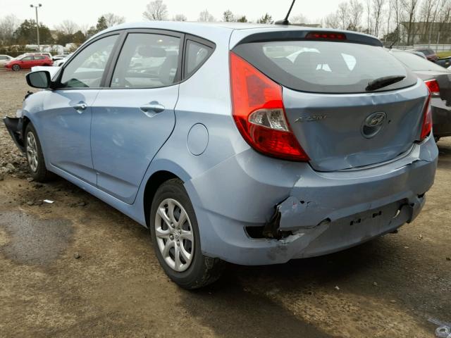 KMHCT5AE2DU086319 - 2013 HYUNDAI ACCENT GLS BLUE photo 3