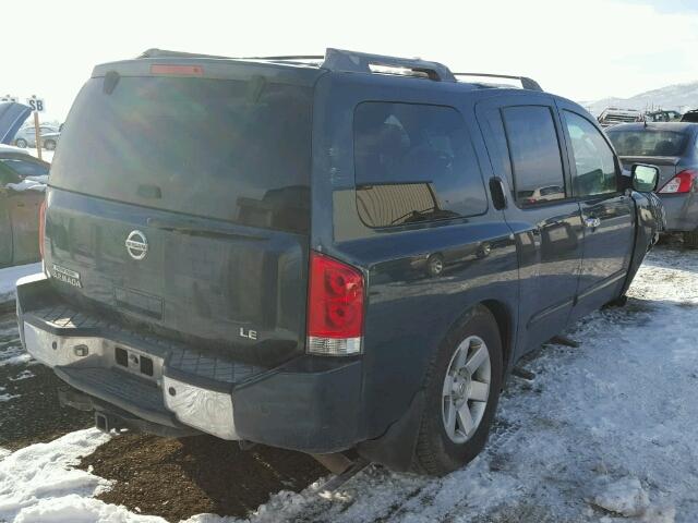 5N1AA08B34N737625 - 2004 NISSAN ARMADA SE GRAY photo 4