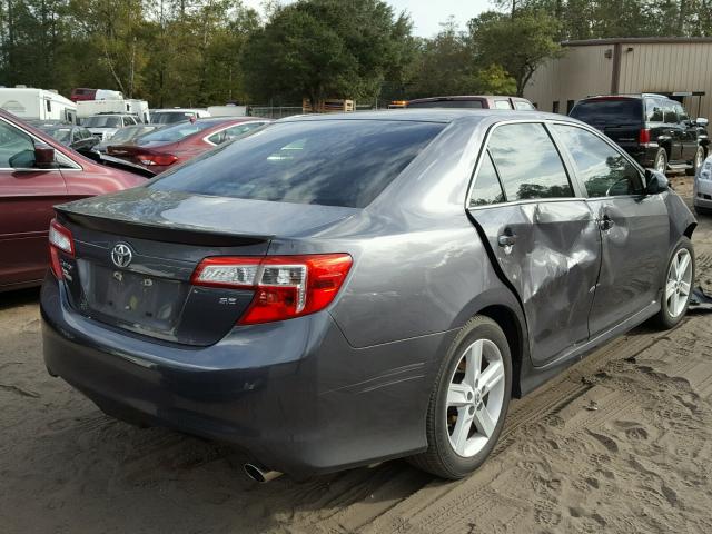 4T1BF1FK0DU212901 - 2013 TOYOTA CAMRY L GRAY photo 4