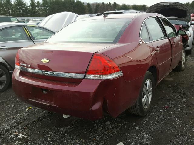 2G1WB58K769353172 - 2006 CHEVROLET IMPALA LS RED photo 4