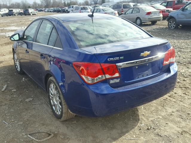 1G1PH5SB9D7220617 - 2013 CHEVROLET CRUZE ECO BLUE photo 3