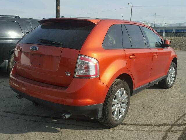 2FMDK49C17BB24220 - 2007 FORD EDGE SEL P ORANGE photo 4