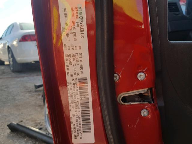 1J8FF47W98D783214 - 2008 JEEP COMPASS SP 红色 照片 10