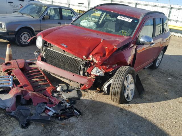 1J8FF47W98D783214 - 2008 JEEP COMPASS SP RED photo 2