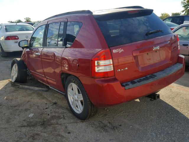 1J8FF47W98D783214 - 2008 JEEP COMPASS SP RED photo 3