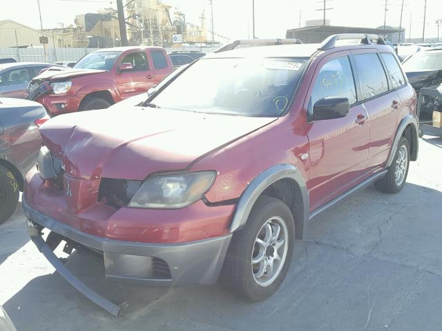 JA4LX31G53U032634 - 2003 MITSUBISHI OUTLANDER RED photo 2