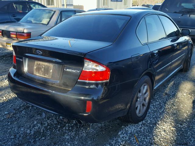 4S3BL626787206455 - 2008 SUBARU LEGACY 2.5 BLACK photo 4