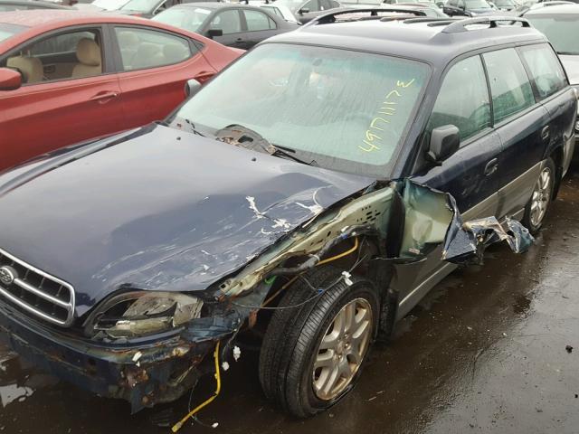 4S3BH665726641914 - 2002 SUBARU LEGACY OUT BLUE photo 2