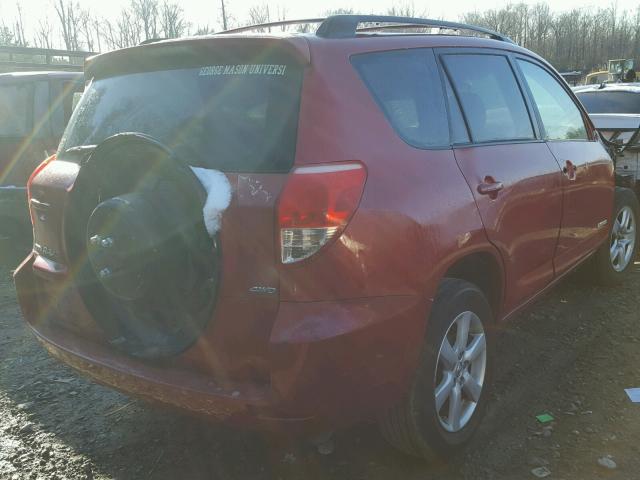 JTMBD31V985132410 - 2008 TOYOTA RAV4 LIMIT BURGUNDY photo 4