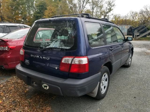 JF1SF63562H730099 - 2002 SUBARU FORESTER L BLUE photo 4