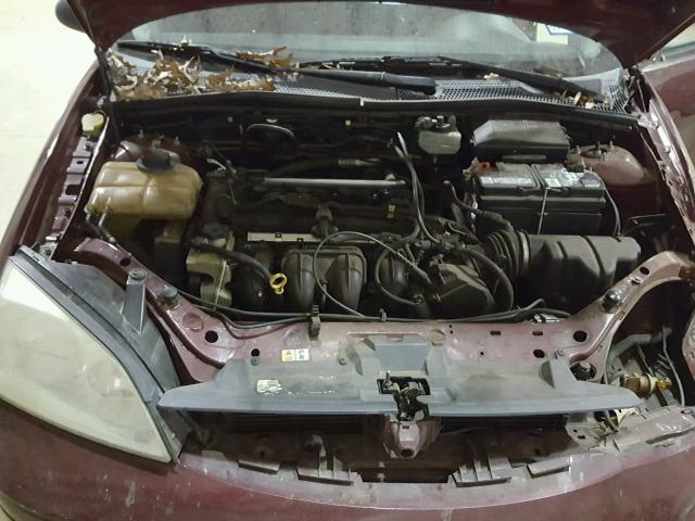 1FAFP34N17W280117 - 2007 FORD FOCUS ZX4 MAROON photo 7