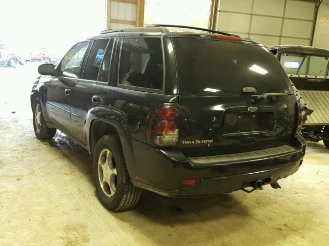 1GNDS13S782168045 - 2008 CHEVROLET TRAILBLAZE BLACK photo 3