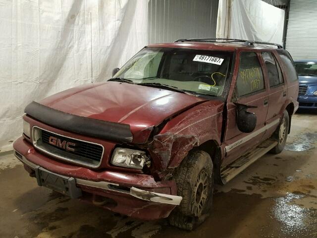 1GKDT13W7S2539905 - 1995 GMC JIMMY RED photo 2