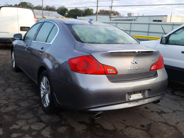 JN1CV6AR9BM410048 - 2011 INFINITI G37 GRAY photo 3