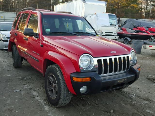 1J4GL48K54W190393 - 2004 JEEP LIBERTY SP RED photo 1