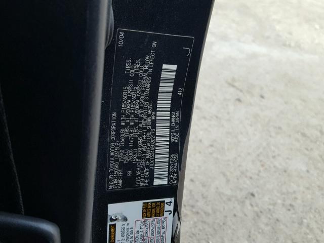 JTLKT334450202173 - 2005 TOYOTA SCION XB 黑色 照片 10