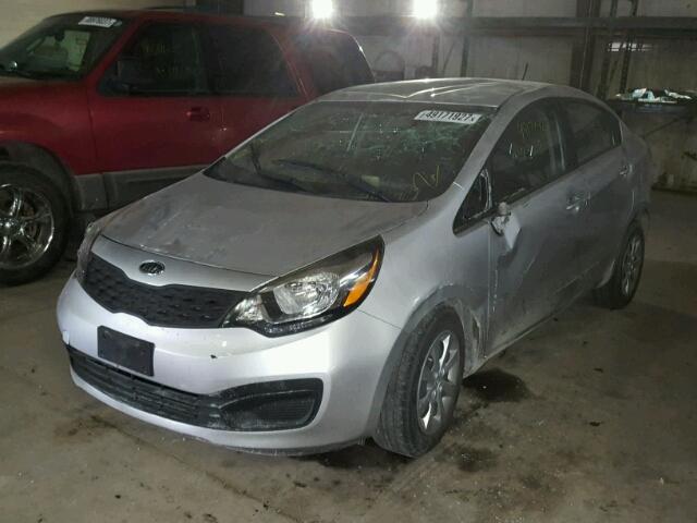 KNADM4A37C6088548 - 2012 KIA RIO LX SILVER photo 2