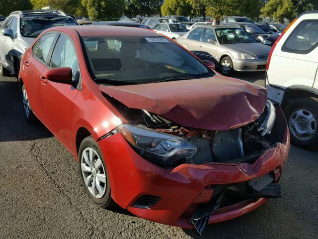 5YFBURHE6GP527574 - 2016 TOYOTA COROLLA L RED photo 1