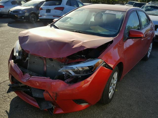 5YFBURHE6GP527574 - 2016 TOYOTA COROLLA L RED photo 2