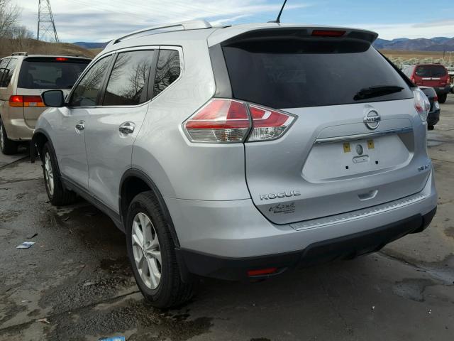 KNMAT2MVXGP683159 - 2016 NISSAN ROGUE S SILVER photo 3