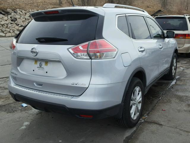 KNMAT2MVXGP683159 - 2016 NISSAN ROGUE S SILVER photo 4