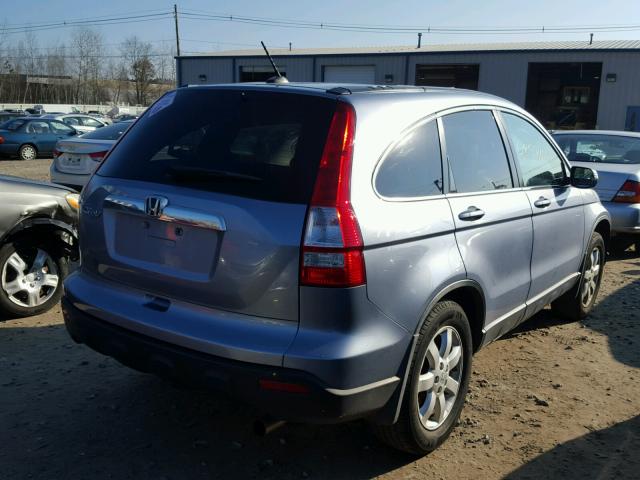 JHLRE38767C042423 - 2007 HONDA CR-V EXL BLUE photo 4