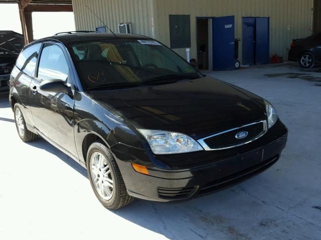 1FAHP31N57W259557 - 2007 FORD FOCUS ZX3 BLACK photo 1